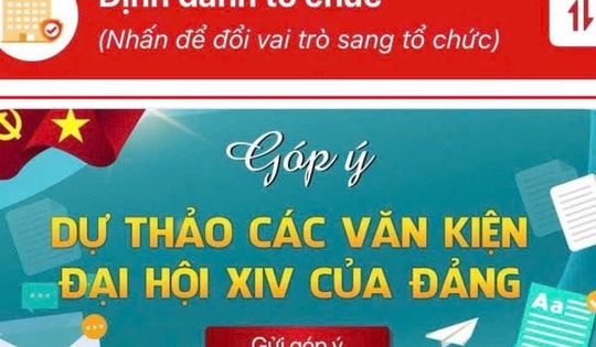 Hướng dẫn góp ý các dự thảo văn kiện trình Đại hội XIV của Đảng trên ứng dụng VNeID