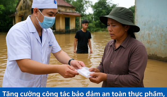 Kiểm soát chất lượng thực phẩm hỗ trợ vùng lũ lụt