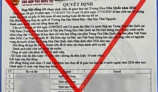 Lừa đảo qua thông tin học bổng du học 'Trung Hoa Dân quốc' năm 2026