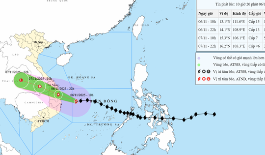 Bão số 13 đang di chuyển rất nhanh, tiến gần vùng biển Quy Nhơn