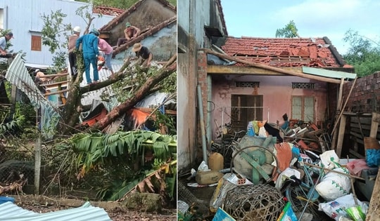 Đà Nẵng: 77 ngôi nhà bị tốc mái, cây xanh gãy đổ do bão số 13