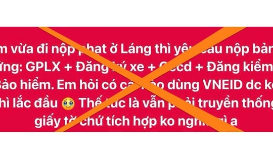 Đăng Facebook thắc mắc việc tích hợp VNeID, người đàn ông phải gỡ bài sau khi CSGT xác minh