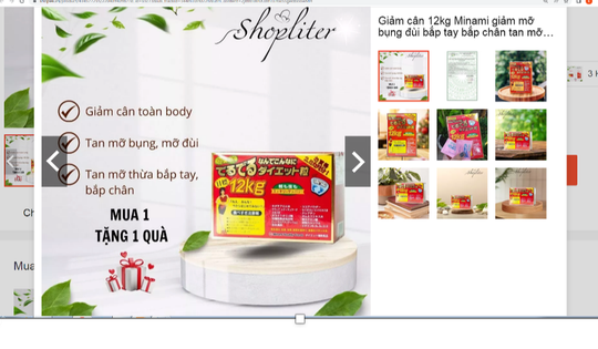 Cục An toàn thực phẩm phát hiện sản phẩm Giảm cân MINAMI giả mạo bản công bố