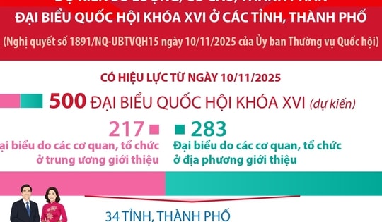 Dự kiến số lượng, cơ cấu, thành phần đại biểu Quốc hội khóa XVI ở các tỉnh, thành phố