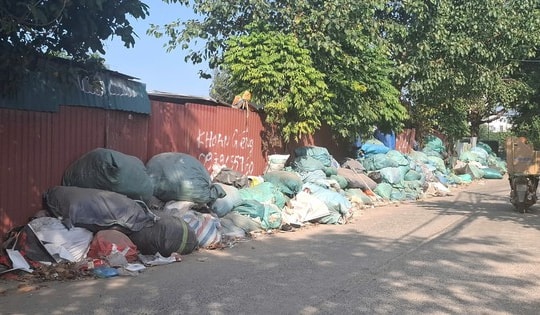 Hà Nội: Rác thải chất đống bên đường do phí thu quá thấp?