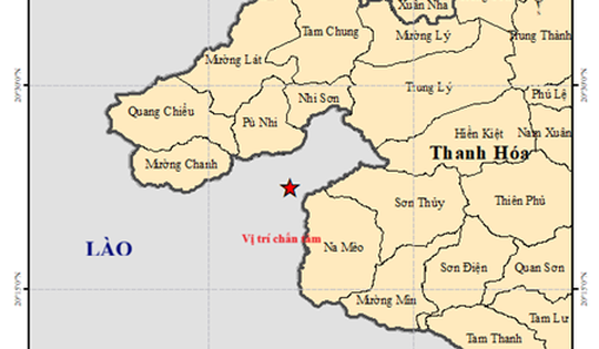 Lại động đất mạnh 3.9 độ gần biên giới Việt Nam - Lào