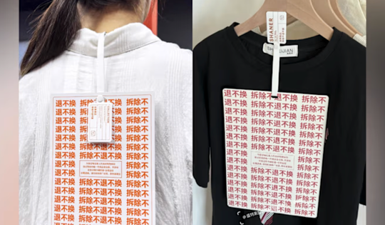 Trung Quốc: Mác quần áo to như tờ A4 ngăn người mua lạm dụng hoàn trả