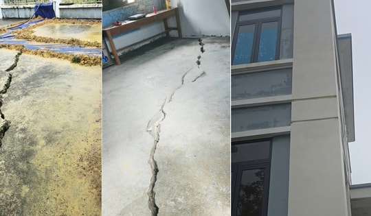 Đà Nẵng: Trụ sở Công an xã xuất hiện vết nứt, sụt lún nghiêm trọng