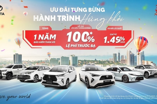 Chớp thời cơ mua xe Toyota ưu đãi 100% lệ phí trước bạ, trả trước chỉ từ 0 đồng