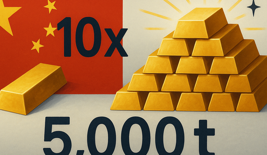 Dự trữ vàng thực tế của Trung Quốc có thể đạt 5.000 tấn năm 2025