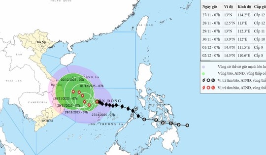 Không khí lạnh ‘chèn’ đường đi của bão số 15 thế nào?