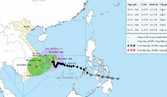 Bão số 15 di chuyển chậm bất thường trên Biển Đông, chuẩn bị tiến vào vùng biển Gia Lai – Đắk Lắk