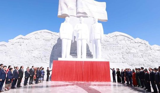 Tổng Bí thư Tô Lâm dự Lễ khánh thành Công viên Hữu nghị Lào - Việt Nam ở thủ đô Viêng Chăn