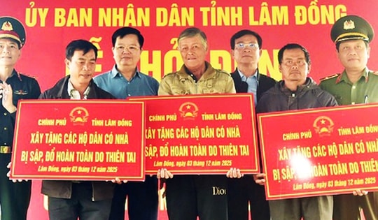 Khởi động 'Chiến dịch Quang Trung' hỗ trợ xây dựng nhà ở cho người dân vùng lũ Lâm Đồng