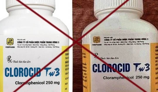 Bộ Y tế cảnh báo thuốc Clorocid TW3 giả mạo