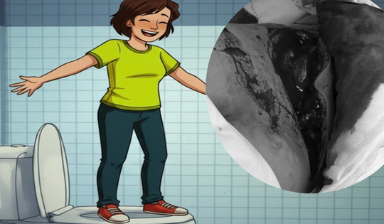 Bồn cầu bất ngờ vỡ khi đứng lên, bé trai 8 tuổi bị rách 25 cm lưng