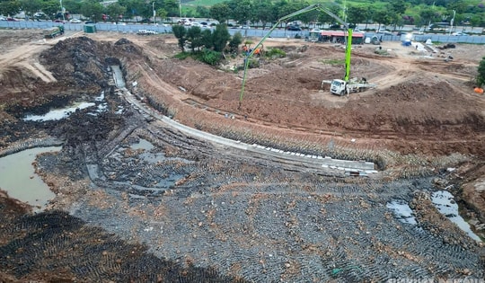 Hồ điều hòa hơn 30ha giữa Thủ đô bước vào giai đoạn thi công tăng tốc