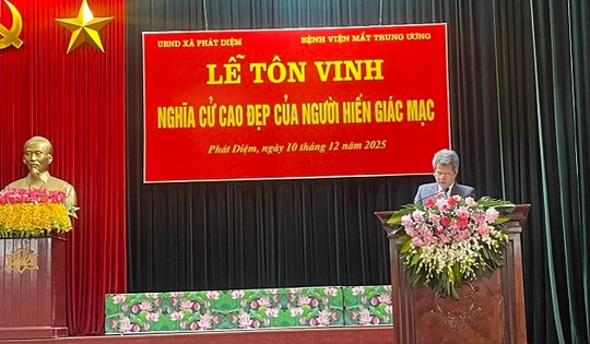 Tôn vinh nghĩa cử cao đẹp của người hiến tặng giác mạc