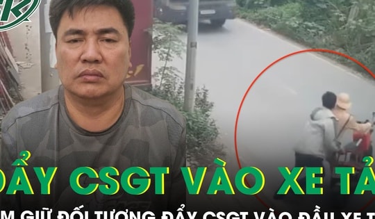 Tạm giữ hình sự đối tượng đẩy đại úy cảnh sát vào đầu xe tải ở Hà Nội vì 'xin bỏ qua vi phạm không được'