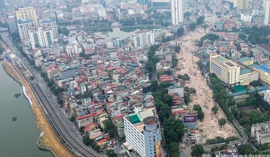 Dãy nhà bám sát trục đường Đê La Thành biến mất, lộ diện mặt bằng 'khổng lồ' của Vành đai 1