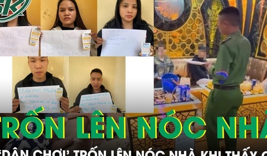 Phát hiện công an kiểm tra, 5 ‘dân chơi’ đang ‘bay lắc’ trốn lên nóc nhà vệ sinh quán karaoke