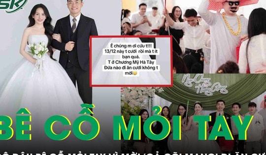 Độc lạ: Cô dâu Chương Mỹ bê cỗ mỏi tay vì mời ‘cả cõi mạng’ đi ăn cưới