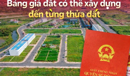 Từ 1/1/2026, bảng giá đất có thể xây dựng đến từng thửa