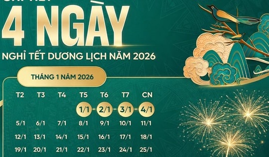 Thông báo quan trọng về việc nghỉ Tết Dương lịch 4 ngày liên tiếp người lao động cần lưu ý
