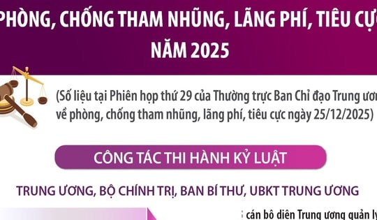 Kết quả phòng, chống tham nhũng, lãng phí, tiêu cực năm 2025