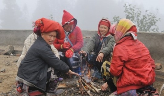 Đợt không khí lạnh rất mạnh đang tràn xuống miền Bắc, nhiệt dưới 7 độ