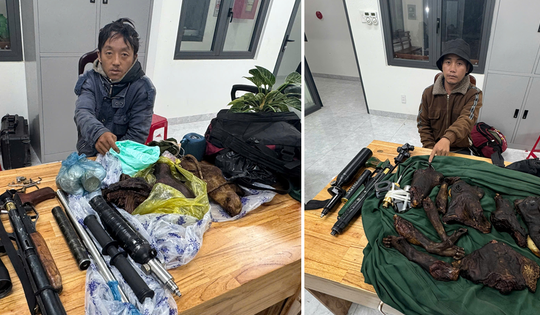 Phát hiện 2 người đàn ông mang theo súng hơi săn bắt động vật hoang dã