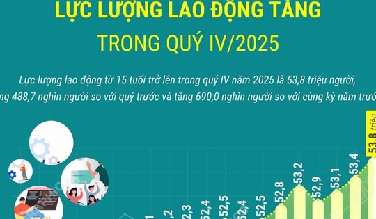 Lực lượng lao động tăng trong quý IV/2025