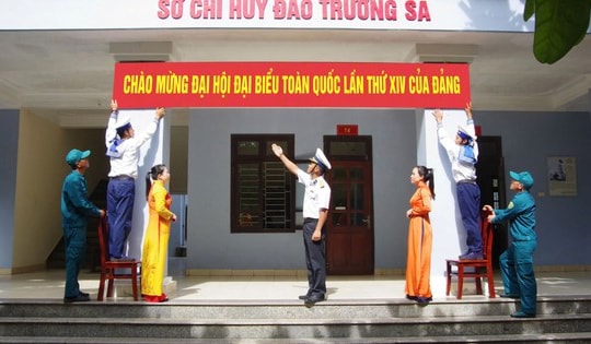 Quân dân Trường Sa vững niềm tin hướng về Đại hội XIV của Đảng