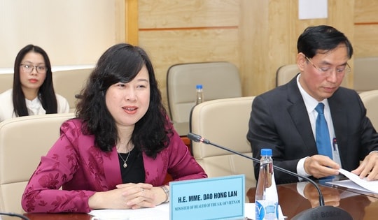 Bộ trưởng Đào Hồng Lan tiếp Trưởng phái đoàn Tổ chức Di cư Quốc tế tại Việt Nam và đại diện Đại sứ quán Nhật Bản