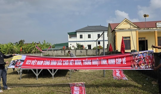 Sân làng hóa 'chảo lửa', quê nhà Đình Bắc tiếp sức U23 Việt Nam trước bán kết châu Á