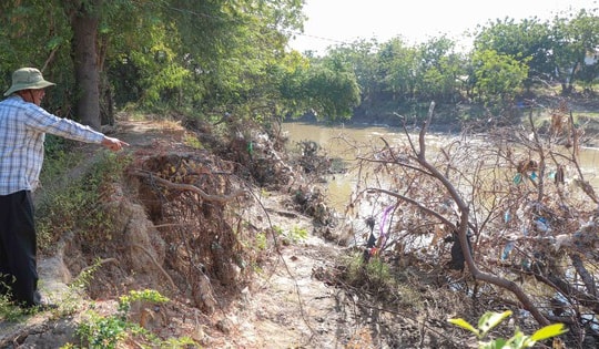 Sạt lở bờ sông Lu, người dân ở Khánh Hòa gặp khó
