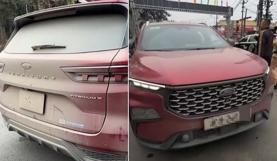 Tài xế ô tô có bùn đất che kín biển số đã bị xử phạt 23 triệu đồng