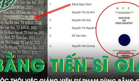 Buộc thôi việc giảng viên Trường ĐH Sư phạm Hà Nội 2 dùng bằng giả, bị đục tên khỏi bia tiến sĩ