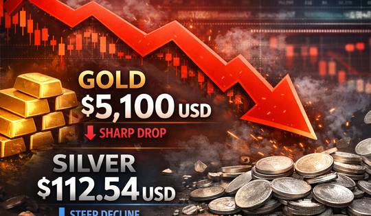 Giá vàng, bạc thế giới giảm mạnh
