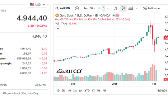 Giá vàng thế giới tăng mạnh nhất trong một ngày, âm thầm tiến đến 6.000 USD