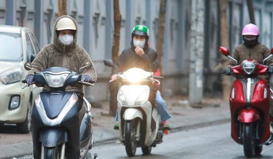 Miền Bắc, miền Trung mưa rét do không khí lạnh bao phủ