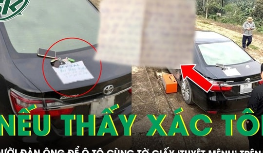 Người đàn ông có biểu hiện bất thường, để ô tô cùng tờ giấy ‘tuyệt mệnh’ trên bờ hồ