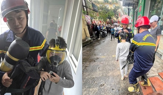 Công an giải cứu 3 người mắc kẹt trong ngôi nhà cháy