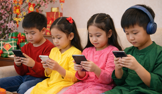 Trẻ xem điện thoại suốt kỳ nghỉ Tết: Cấm đoán cực đoan hay quản lý thông minh?