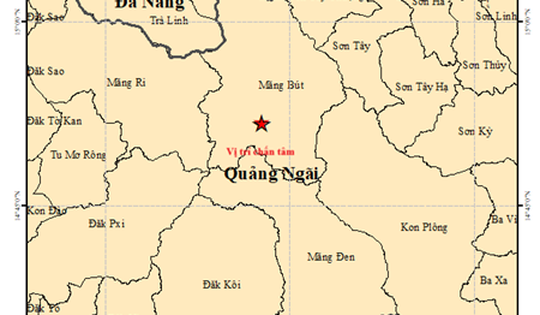 Quảng Ngãi hứng 6 trận động đất liên tiếp những ngày đầu năm Bính Ngọ