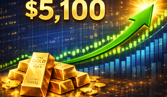 Giá vàng thế giới vượt 5.100 USD, dự báo tiếp tục tăng