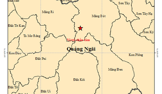 Quảng Ngãi lại hứng 5 trận động đất liên tiếp ngày mùng 7 Tết