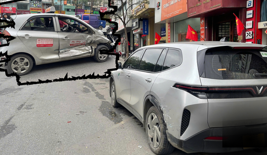Truy tìm tài xế ô tô màu xanh gây tai nạn liên hoàn trên phố Xã Đàn