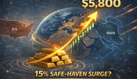 Giá vàng thế giới có thể nhảy vọt lên 5.800 USD nếu xung đột Mỹ - Iran nổ ra