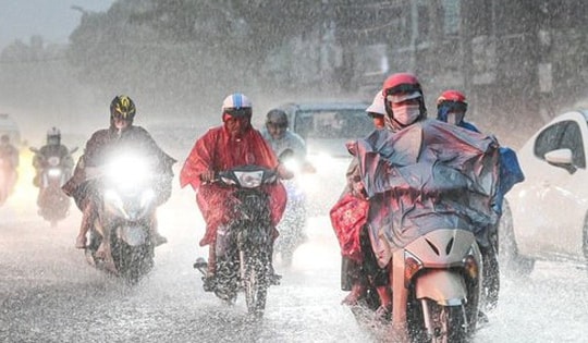 Miền Bắc chỉ còn mưa vào buổi sáng, từ chiều nay tạnh ráo, nhiệt tăng dần